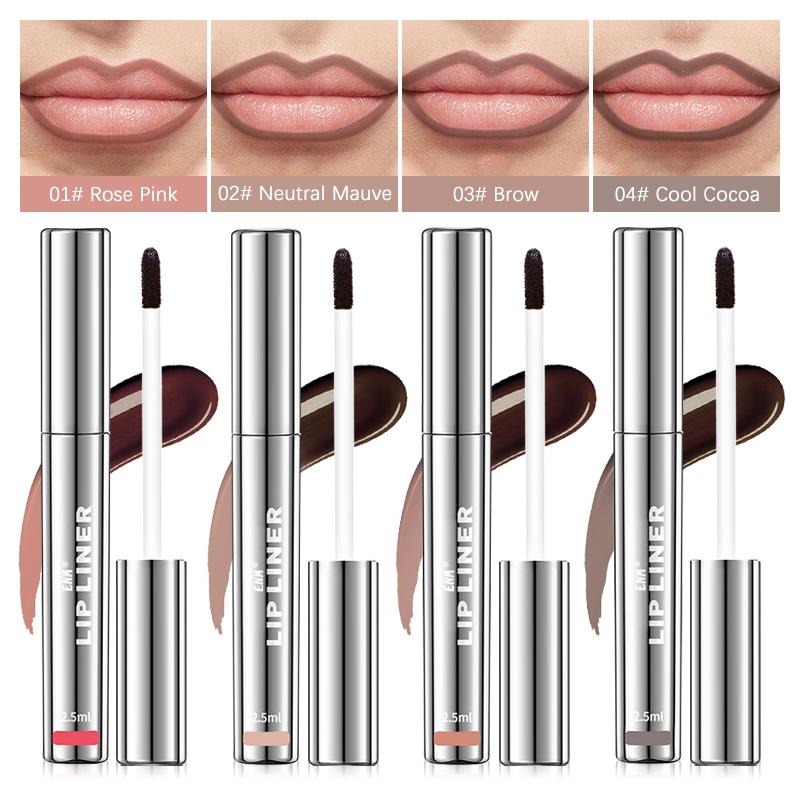 Peel-Off Liquid Lip Liner Pen: Non-Sticky, Long-Lasting, Matte Finish Lip Liner with Anti-Cup Staining