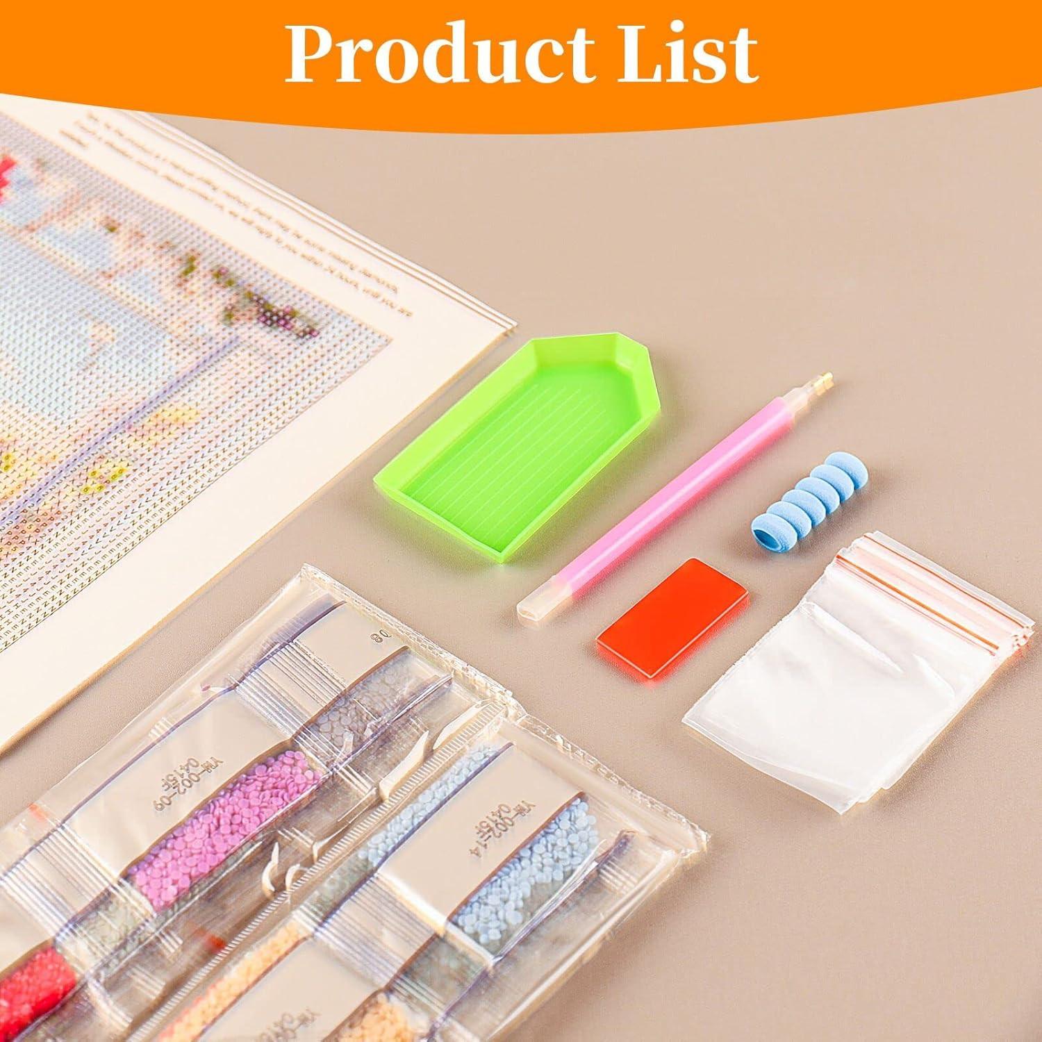 Adult 5D Diamond Painting Kit, Moonlight Waterfall DIY Full Round Drill Landscape, Home Wall Decor, 12x16 Inches, Includes Diamond Stickers