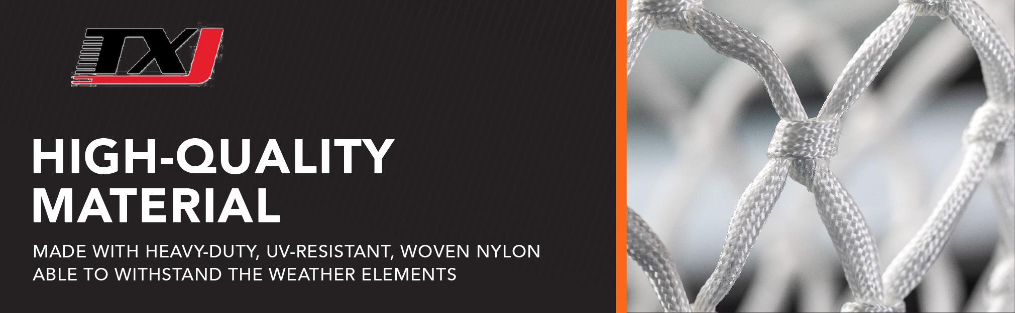 Heavy-Duty All-Weather Polyester Basketball Net, Durable Outdoor Sports Equipment, Ideal for Parks and Schools, Weather Resistant Design