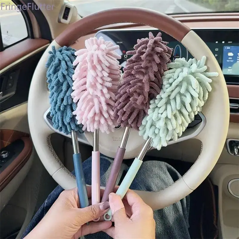 Extendable Soft-Microfiber Car Dust Duster with Handheld Grip - Ash Mop for Dust Removal, Practical Sports & Outdoor Car Cleaning Tool for Hiking/Light Outdoor Vehicle Protection