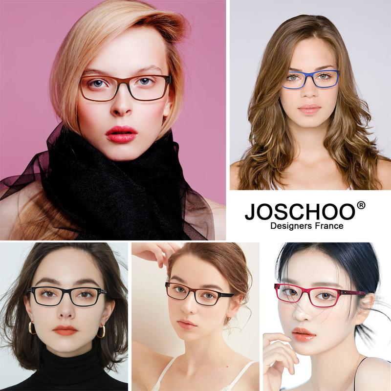 DEAAOK 5  Pack Reading Glasses For Women Stylish Blue Light Blocking Readers Womens Men Spring Hinge Eyeglasses