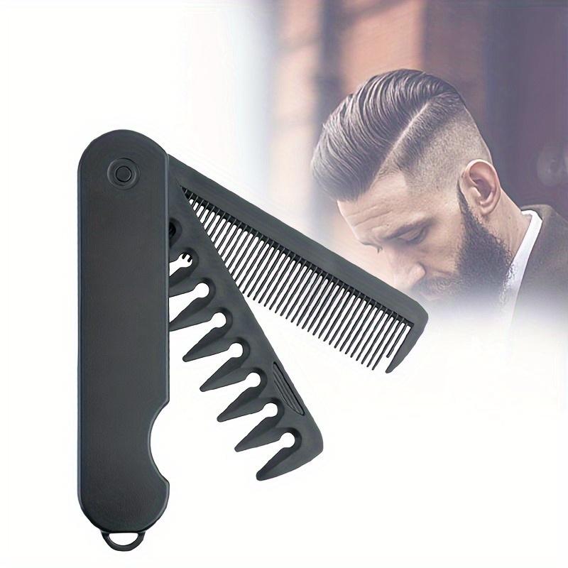 Men's Hair Styling Tool Two-In-One Folding Comb + Puffiness Toothed Styling Comb, Root Lift & Concealment, Perfect Holiday Gift for Guys
