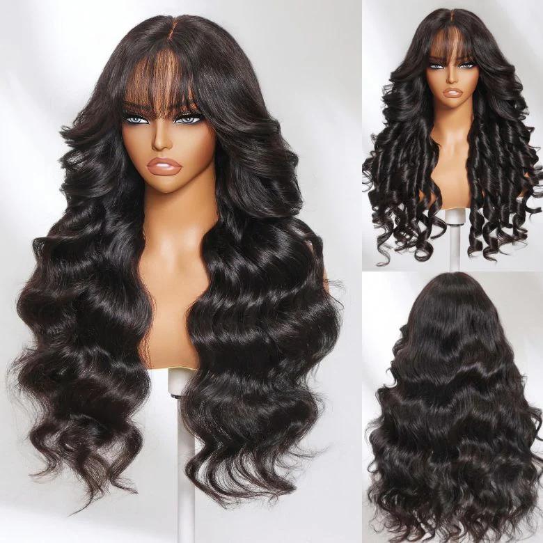 【NEW】Sunber 7x5&13x4 Pre-Everything Lace Frontal Fluffy Hair Loose Wave 3D Dome Cap Wigs with Bangs