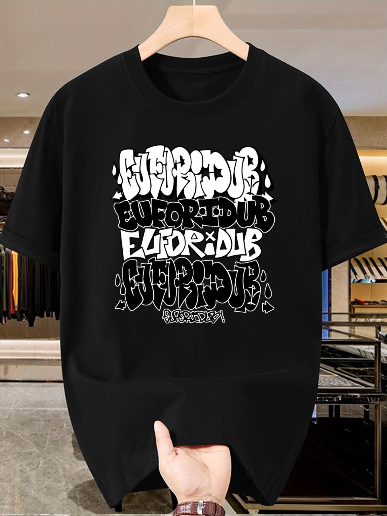 Graffiti T-Shirt Alert! Wild Style Print, Essential Streetwear Top, Short Sleeve Slim-Fit Casual Tee, Perfect for Urban Fashion