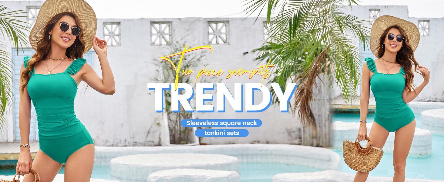 【S-XL】Two Piece Tankini Swimsuits for Women High Waisted Tummy Control Floral Swimwear Ruched Padded Bathing Suits #TikTokShopBlackFriday 【S-XL】Two Piece Tankini Swimsuits for Women High Waisted Tummy Control Floral Swimwear Ruched Padded Bathing Suits #TikTokShopBlackFriday