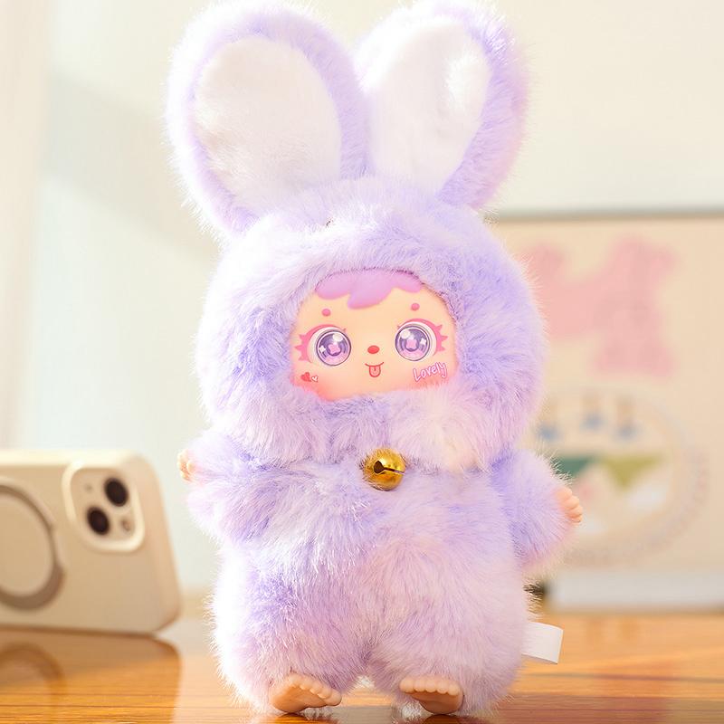 Bunny Plush Blind Box, 1pc Plush Figure Toy, 1 of 7 Possible Styles, Loveliness Never Ends Series Keychain & Bag Charm Gift