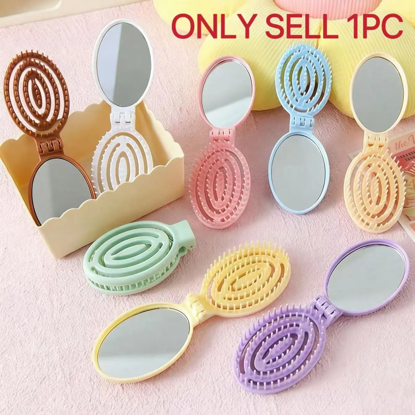 Portable Folding Massage Comb, Lightweight Pocket Hair Brush, Ideal for Travel, Outdoor, Office, School, Daily Care, Graduation Gift