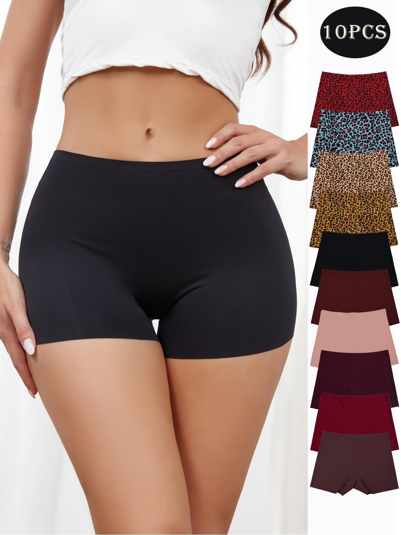 Women's Solid Color Seamless Boyshorts, Soft Comfy Breathable Boyshorts for Daily Wear, Women's Underwear for All Seasons, Seamless Panty