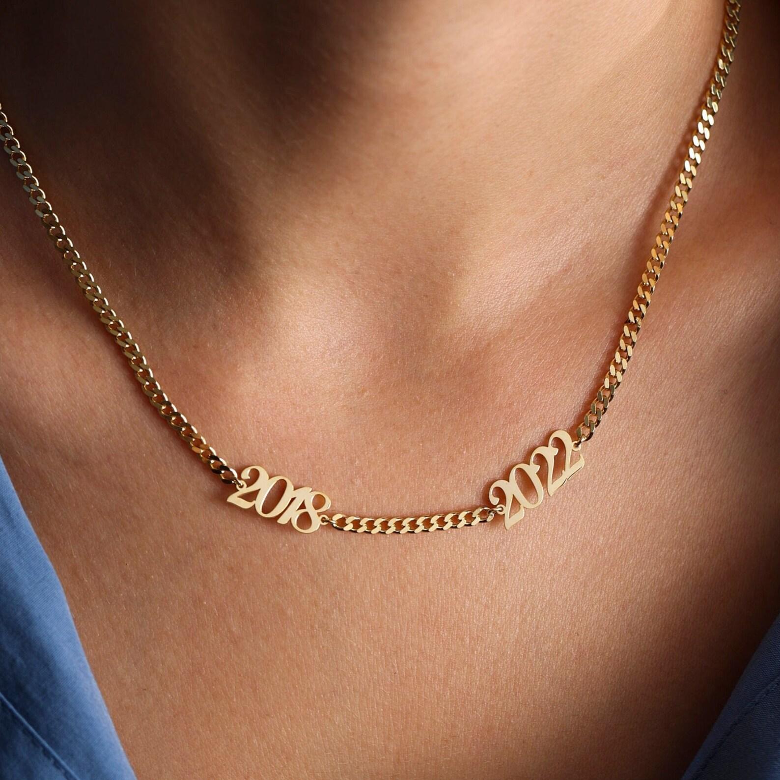 AS920 Personalized Custom Digital Name Pendant Multi-digital Name Stainless Steel Necklace Family Gift