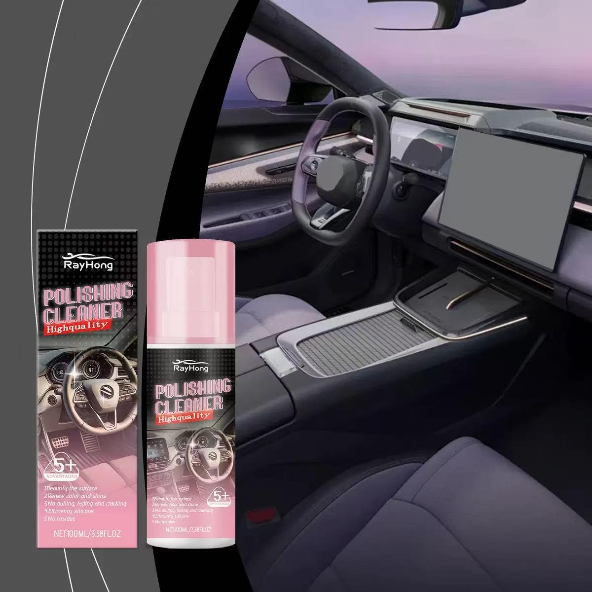 Rayhong Car Interior Polish, Leather Care Cleaner, Maintenance & Cleaning Agent, Automotive Interior Polishing Solution, Durable Protection
