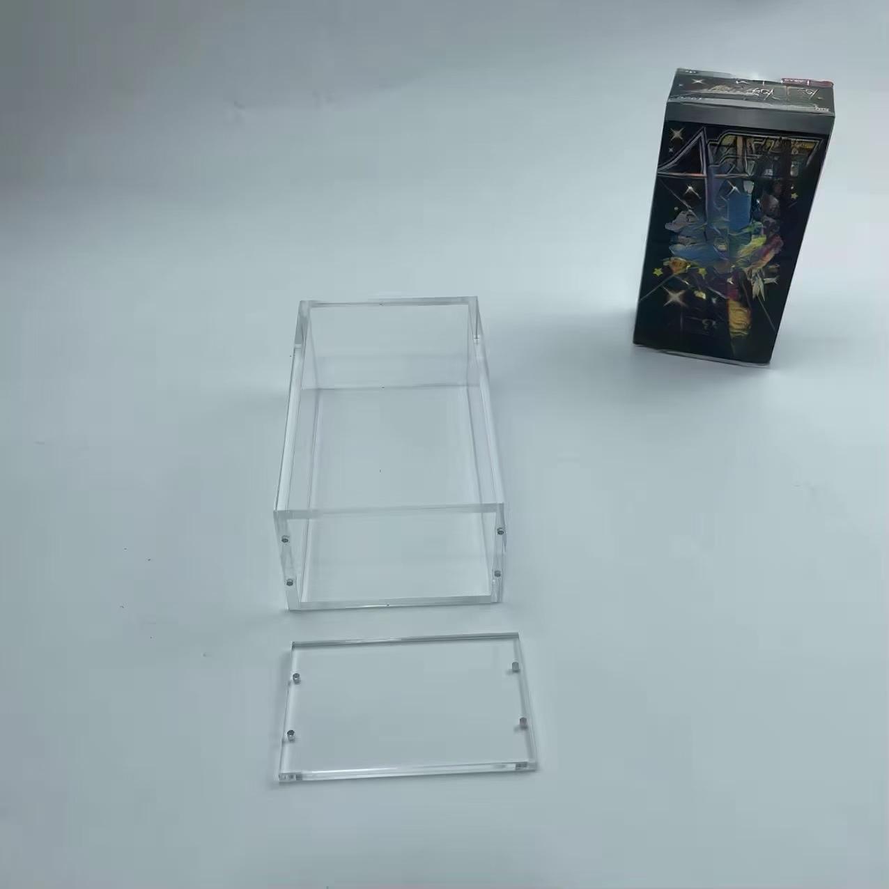 5mm Thick Acrylic Magnetic Closure Display Box, Stackable Transparent Acrylic, Safe Magnet Design, Card and Collection Secure Storage Holder