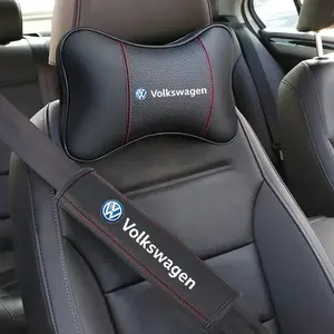 Car Seat Neck Pillow Headrest, 2pc/4pcs Seatbelt Shoulder Safety Pad Protector, Car Interior Kit, Fits Volkswagen Vw Gti Scirocco Polo T5 Passat B6 B5 B7 Golf Tiguan Jetta T-Roc Beetle, Car Accessories