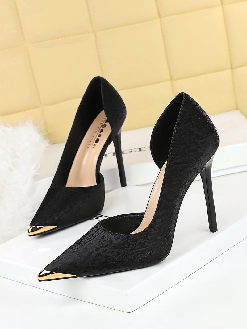 Women's Fashionable Lace Stiletto Heels, Elegant Pointed Toe High Heels for Party, Daily Clothing Decor for Women & Girls, Walking Shoes, Classy Stiletto Heels, Elegant Heeled Shoes