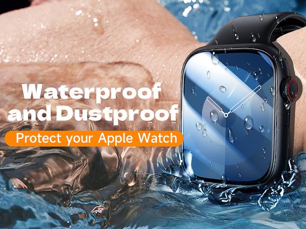 MAGIC JOHN Apple Watch Ceramic Screen Protector 2 Pack Easy Install Smooth Touch Anti Shock HD Clear Full Coverage