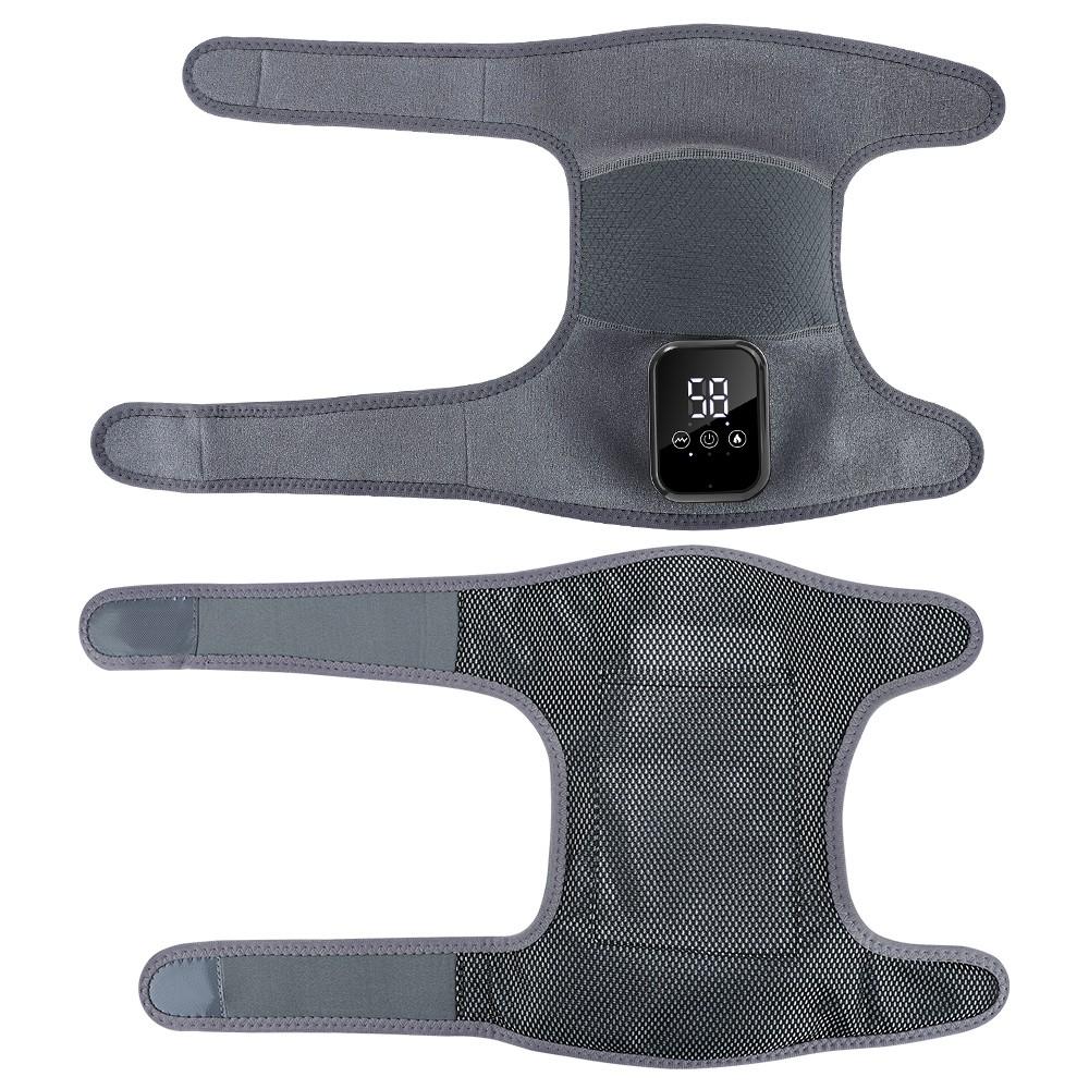 Hot compress vibrating knee joint massager, extended heating knee pad, 3 types of vibration and 3 levels of hot compress, massage knee pad, adjustable extension strap for joint discomfort, suitable for gifting to parents and friends