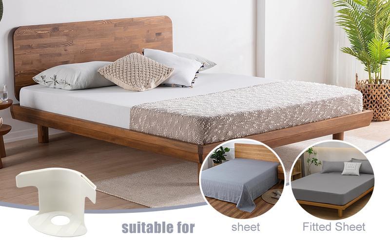 Bed Sheet Holder with Locking Clips, Corner Fitted for All Mattress Sizes Bedsheet Clip Durable Bedding Accessories/ Lock Sheet Holders Keep Sheets Tight Heavy Duty Bed Sheet Holder
