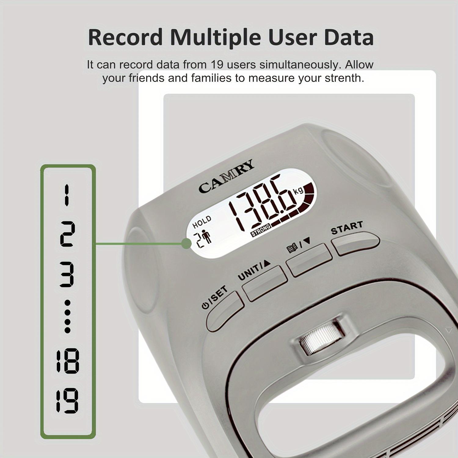 1pc Camry Digital Hand Dynamometer for Measuring Grip Strength, an Electronic Handheld Device with a Backlit LCD, Suitable for Sports, Educational Institutions, And Home Use, with a Capacity of 400Lbs/180Kg, No Batteries Required.