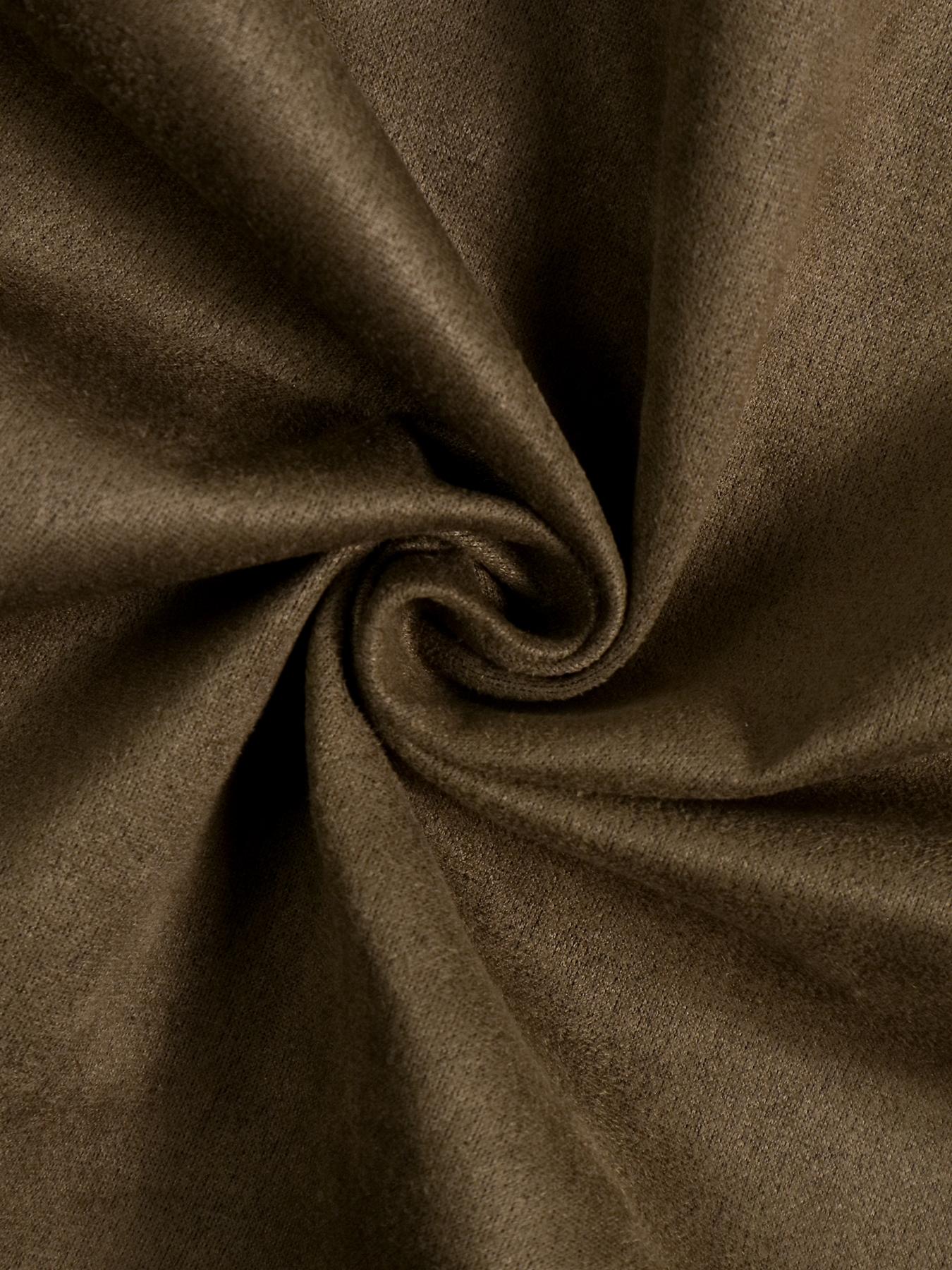 Women's Autumn Winter Suede Texture Zipper Loose Fit bomber jacket, Stylish Turn-Down Collar Design for Casual Wear Coats Outerwear Womenswear