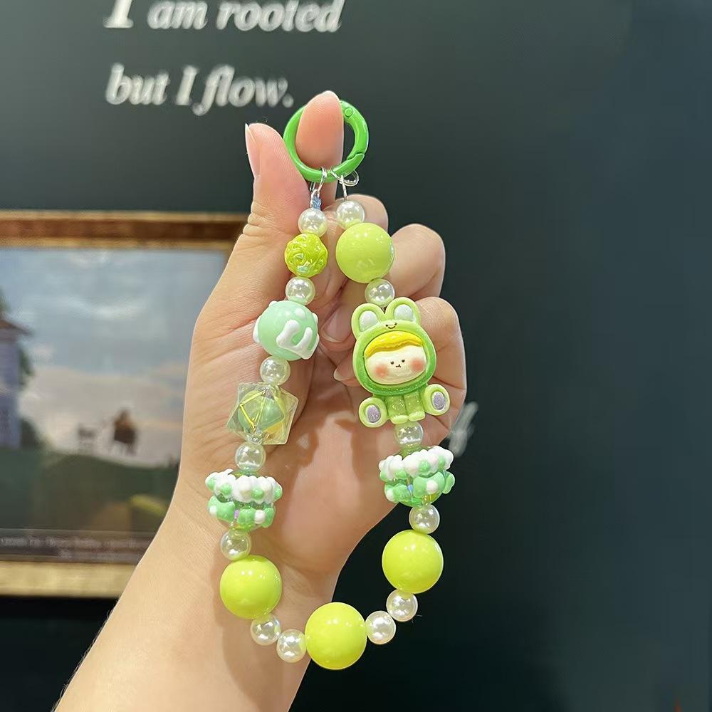 New Cartoon Phone Chain Lilith Series Hand-Drawn Beaded Keychain, Trendy Cute Keychain, Cute Kawaii Bag Charm, Fashion Accessory, Perfect Gift for Women