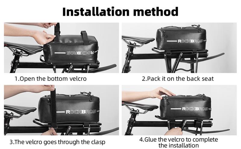 ROCKBROS Bike Rack Bag Saddle Pannier Bag Waterproof 6L or 9L