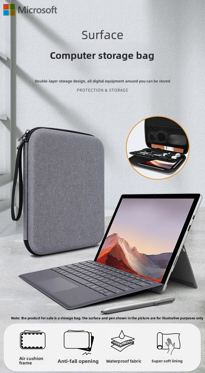 EVA Hard Shell Tablet Case for Microsoft Surface Pro 7 8 9 X, 12.9" Sleeve Bag with Handle, Shockproof Carrying Storage Pouch for Surface Go, Laptop Sleeve for Business/Travel