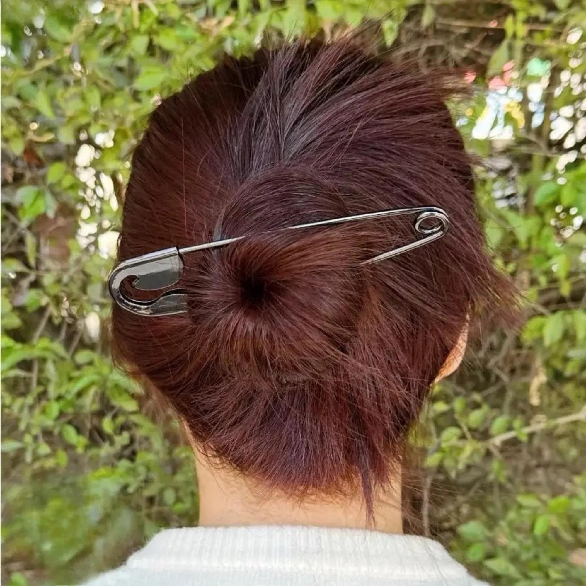 Monarch Mega Safety Hairpin Strong Hold Non-Slip Clip for Thick & Thin Hair Lightweight Durable Styling Pin Secure Updos Buns Ponytails Comfortable All-Day Wear Accessory
