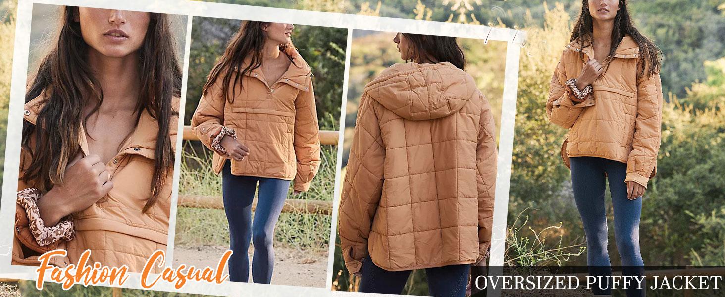 Product detail overview of Women's Oversized Hooded Long-Sleeve Puffer Jacket 9