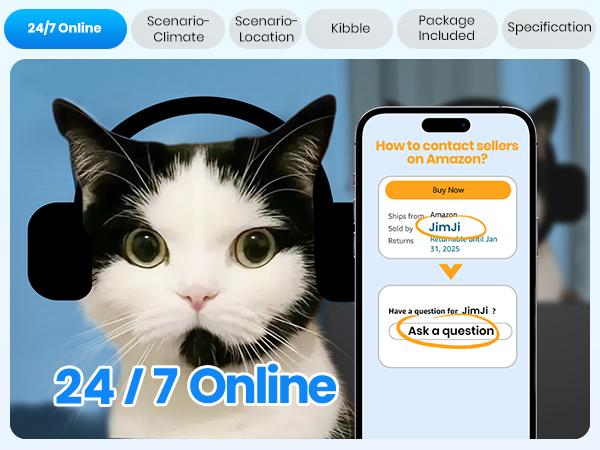 Frienhund by Apasiri Smart Cat Feeder for Busy Cat Owners 2K Camera Night Vision Remote Feeding 7L Large Capacity Easy to Clean For Cats and Dogs