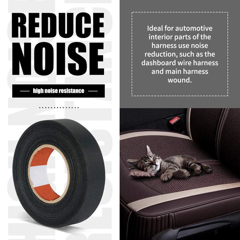 [Buy 1 Get 1]Wire Harness Automotive Cloth Tape,High Temperature Resistance Flame Retardant Waterproof Insulation Tape,Adhesive High Noise Resistance Heat Proof Chemical Fiber Fabric Electrical Tape for Wrapping Wiring Harness,Cable Protective,MirrorZone.