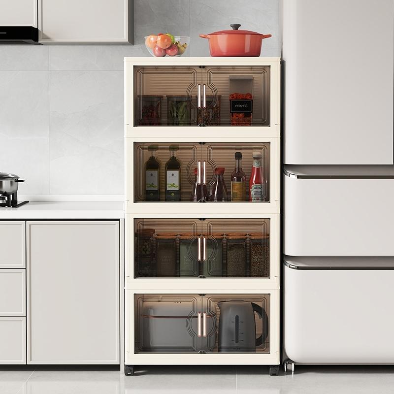 46cm*27cm Plastic Storage Cabinet, 2-6 Layers, Quiet Wheels, Space-Saving, Durable, Easy Assembly, Ideal for Home Items, Snacks, DIY Setup