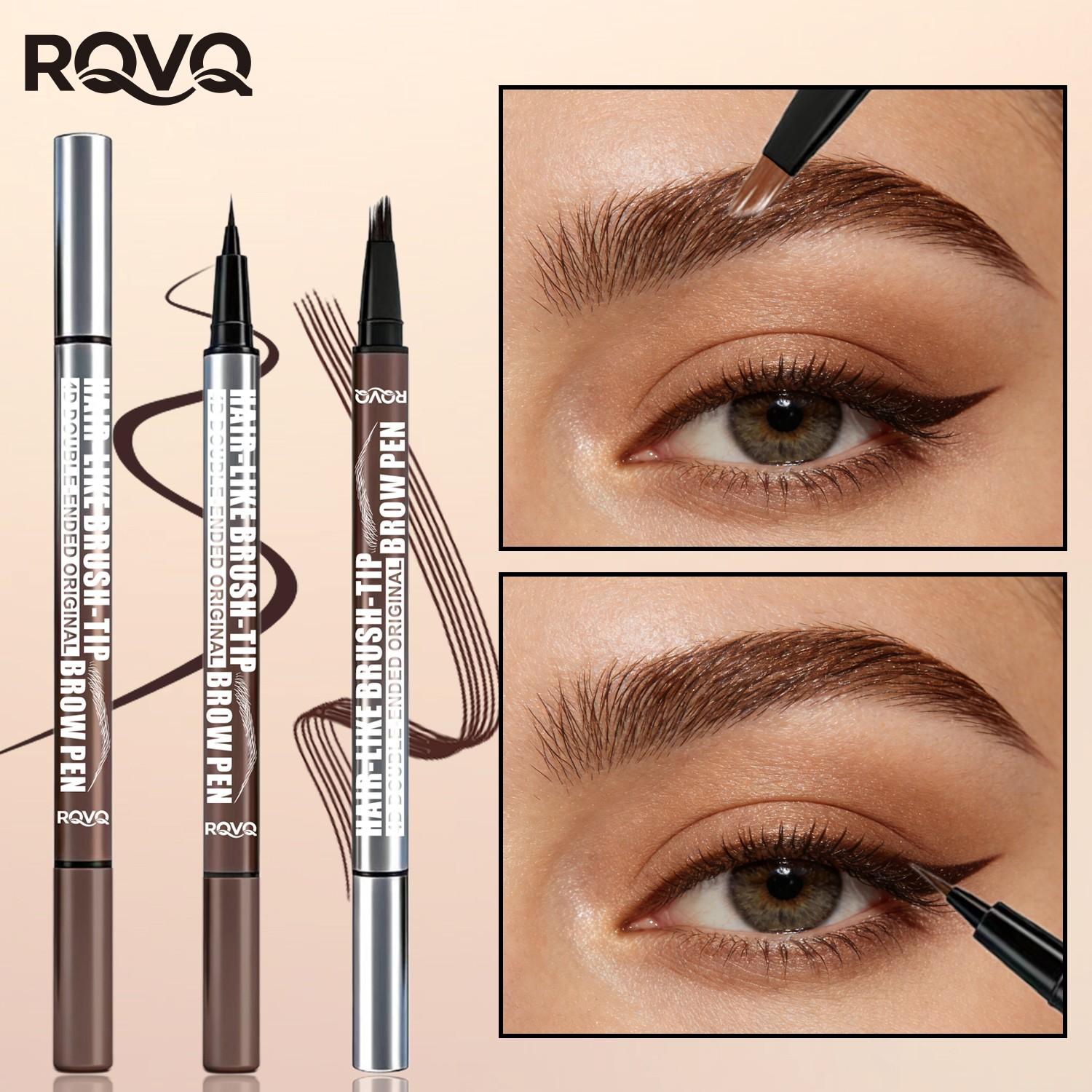 Double-Ended Eyebrow Pencil Set, Instant Root Coverage & Edge Control, Waterproof Sweatproof Long-Lasting Makeup Tool, Cosmetic