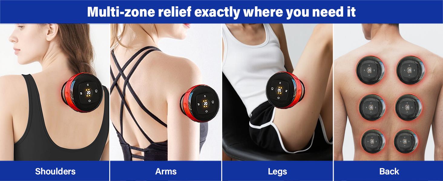 TISSCARE 5-in-1 Electric Cupping Massager Kit– 12-Level Temperature & Suction Control for Muscle Relaxation, Includes 2 Replaceable Cups, Original Smart Cupper Device, Professional Massage Tool Gun, Quiet Muscle Massage, Relaxation Neck Shoulder Leg Waist