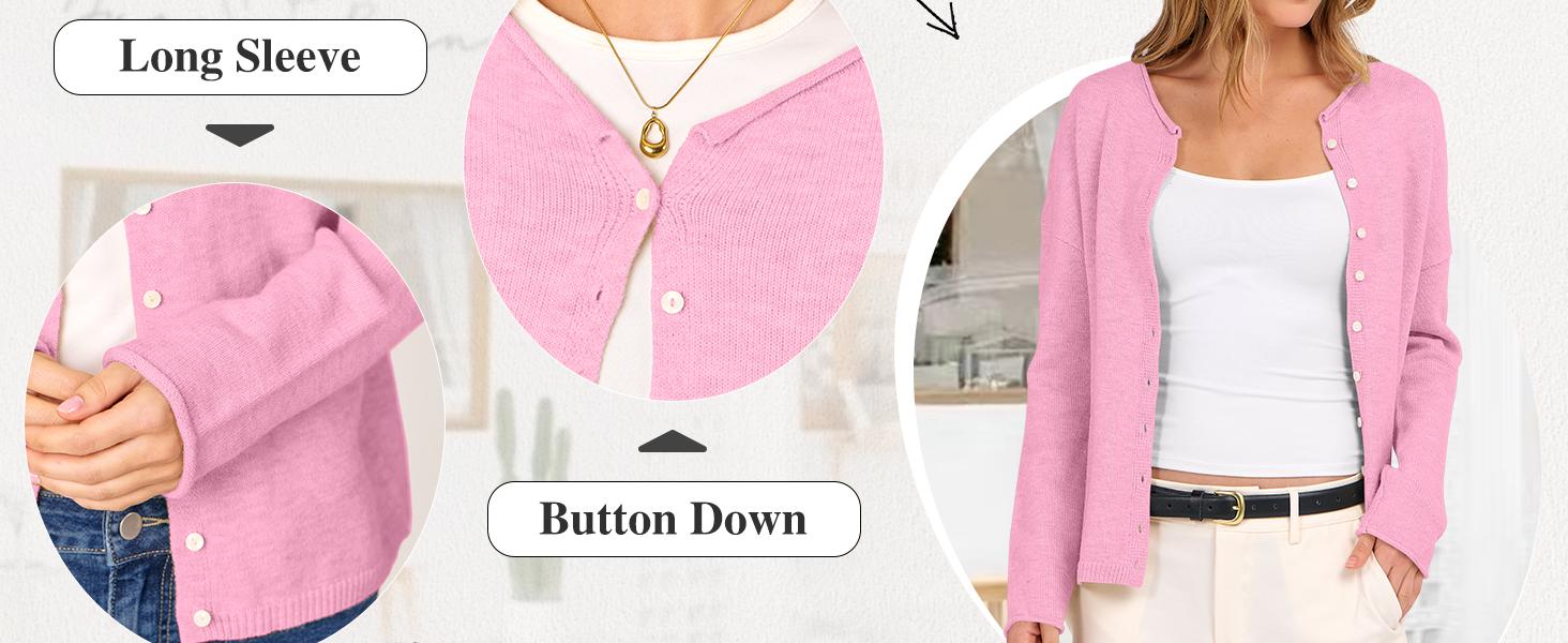 ANRABESS Cardigan Sweaters for Women Lightweight Button Down Long Sleeve Soft Y2k Trendy Casual 2025 Fall Fashion ANRABESS Cardigan Sweaters for Women Lightweight Button Down Long Sleeve Soft Y2k Trendy Casual 2025 Fall Fashion