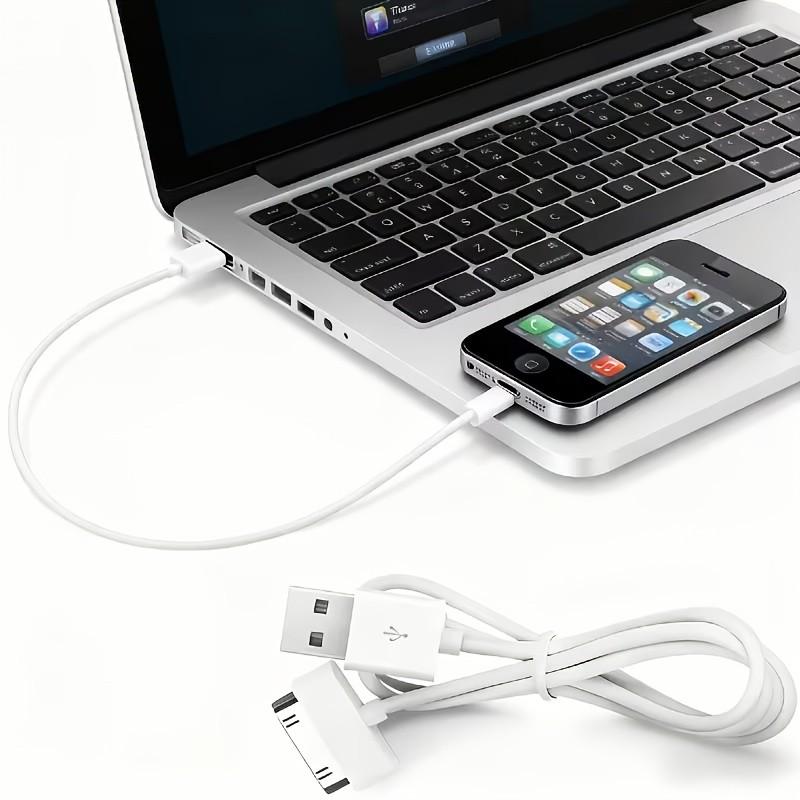 30-Pin USB Charging Cable for iPhone 4s/4/3gs, iPad 1/2/3, Ipod Nano/touch, Data Sync Cable, 1pcs/3pcs, Reliable Connectivity, Connector, Durable
