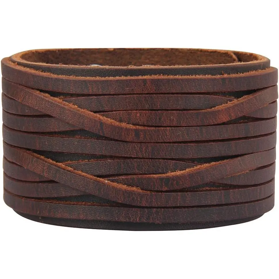 Leather Cuff Bracelet for Men Women Wide Leather Wristband Thick  Mens Leather Bracelets Gothic Wrist Band  Rock Wristband