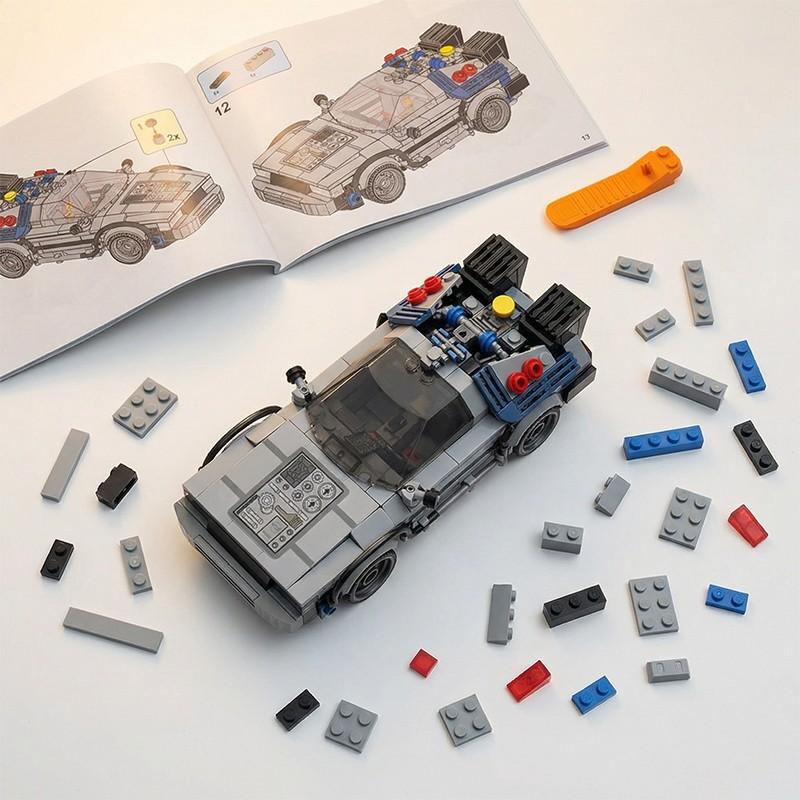 1:24  Sci-Fi Classic Movie Racing Car MOC Building Blocks Sets Time Machine Sport Cars Toys Back Future Model Bricks Vehicle Festival Gifts Collectible Toys Room Ornament