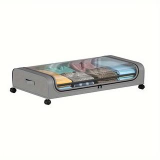 Canada National Day Bed Under Storage Box, Transparent Visible Storage Container, Home Organizer, Push Back Under Bed, Essential Household Item