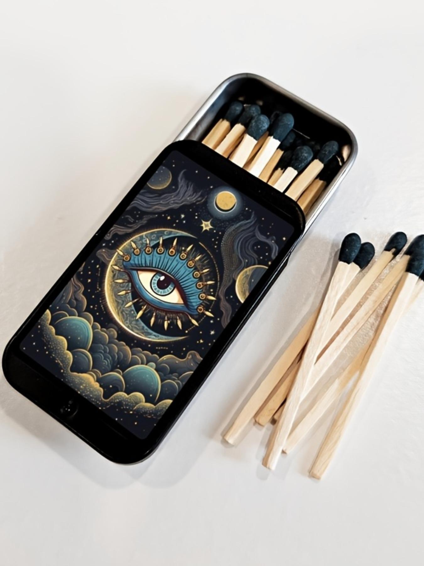 Demon Eye Matchbox (no Matches Included), Sliding Metal Storage Box, Display Box, Small Jewelry Organizer, Unique Decorative Accessory, Gothic Box