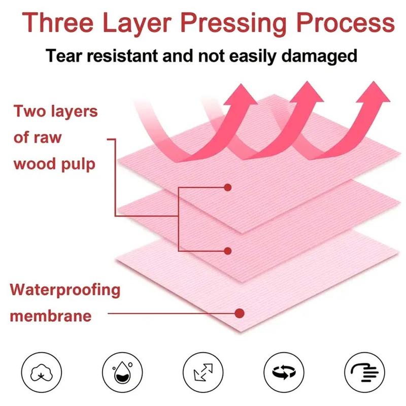 50 Pieces Disposable Apron Bed Sheet Cloth, Tablecloth Cleaning Pad, Manicure Desk Mat, One-Use Cleaning Pad, Manicure Tool, Thin Paper