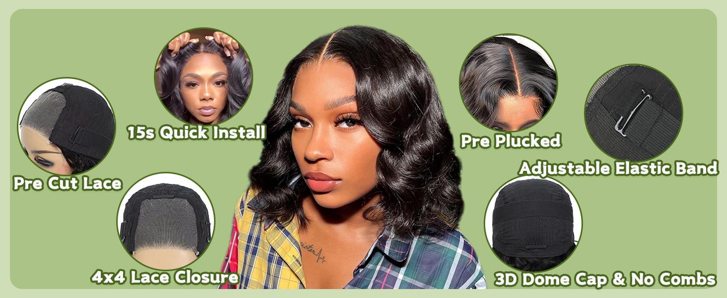 Nerkre TiktokShop Ginger Water Wave Bob Wig Human Hair 13x4 HD Transparent Lace Front Human Hair Wig 180% Density Orange Color Short Bob Wig Glueless Wigs Human Hair Pre Plucked With Baby Hair for Women