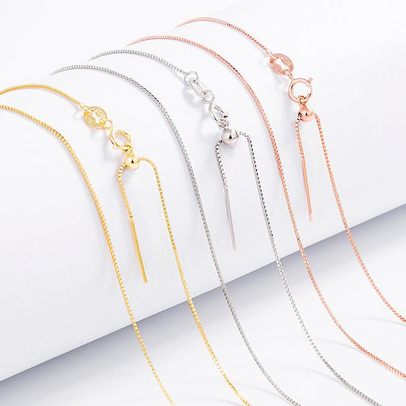 Universal Boxed Chopard Chain 40-55cm Long Chain, with Small Hole Pendant DIY Necklace Universal Chain Gift for Girlfriend