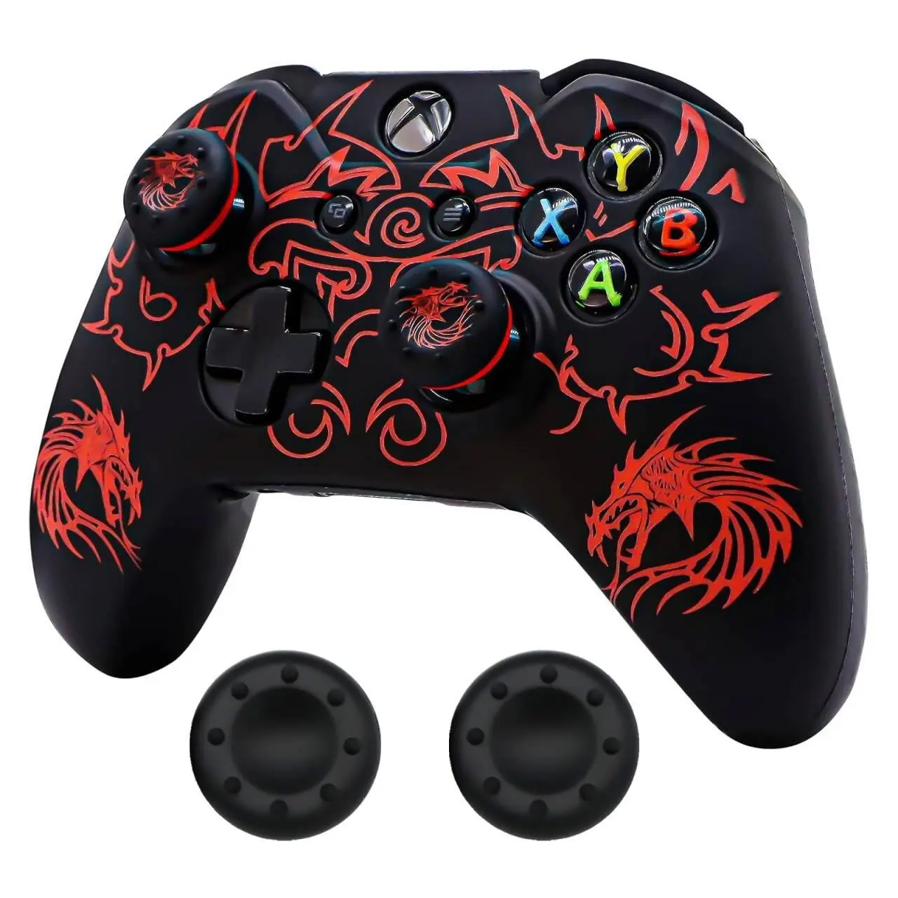 Controller skin, Silicone Joysticks Covers, anti-slip silicone cover protector case set for Microsoft Xbox One wireless/wired gamepad joystick, includes 2 thumb grip caps