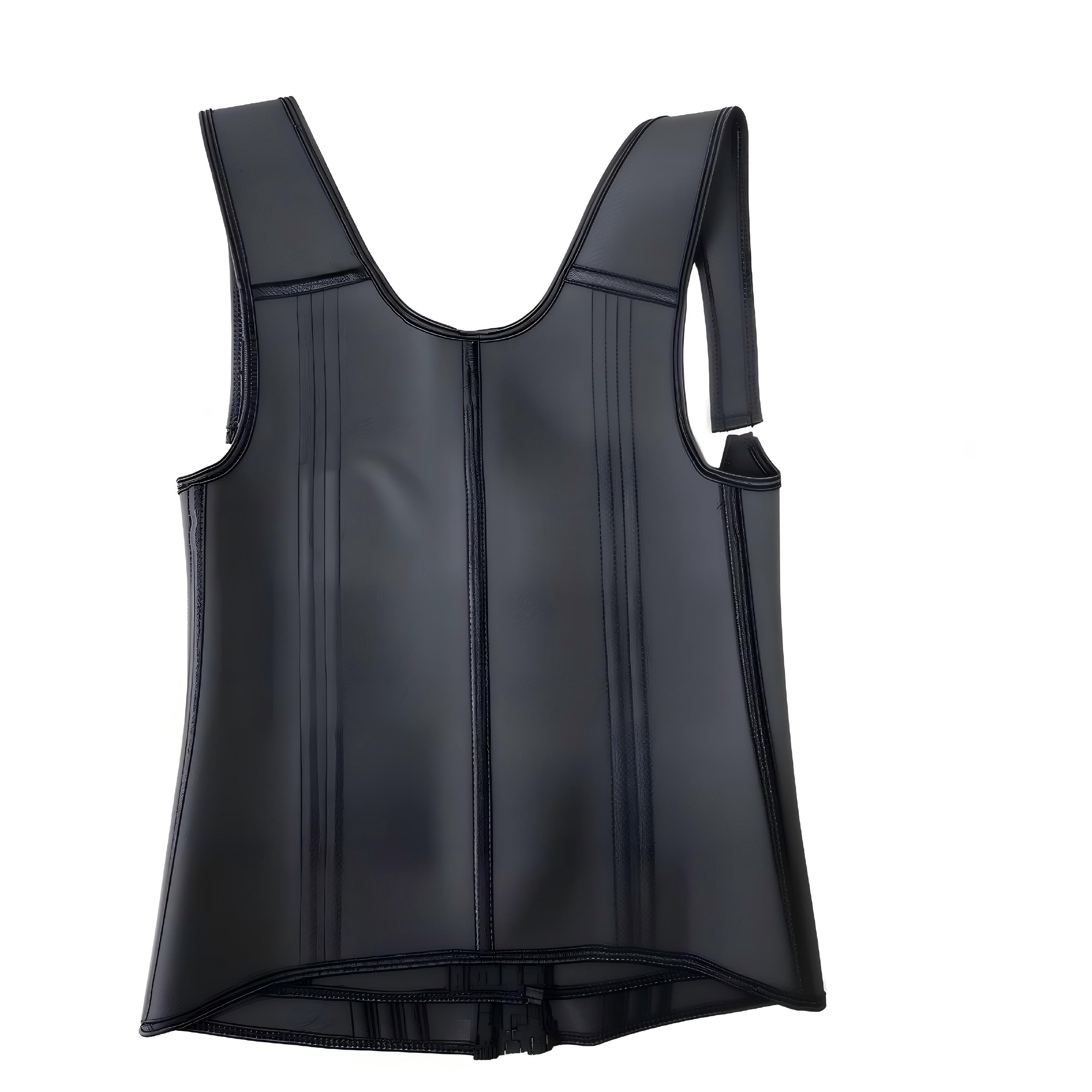 Women Zipper Boned Waist Trainer Corset Vest Tummy Control Body Shaper Waist Cincher Back Support Firm Compression For Daily Wear Workout Postpartum Recovery Comfortable Breathable Hourglass Figure Shaping Garment