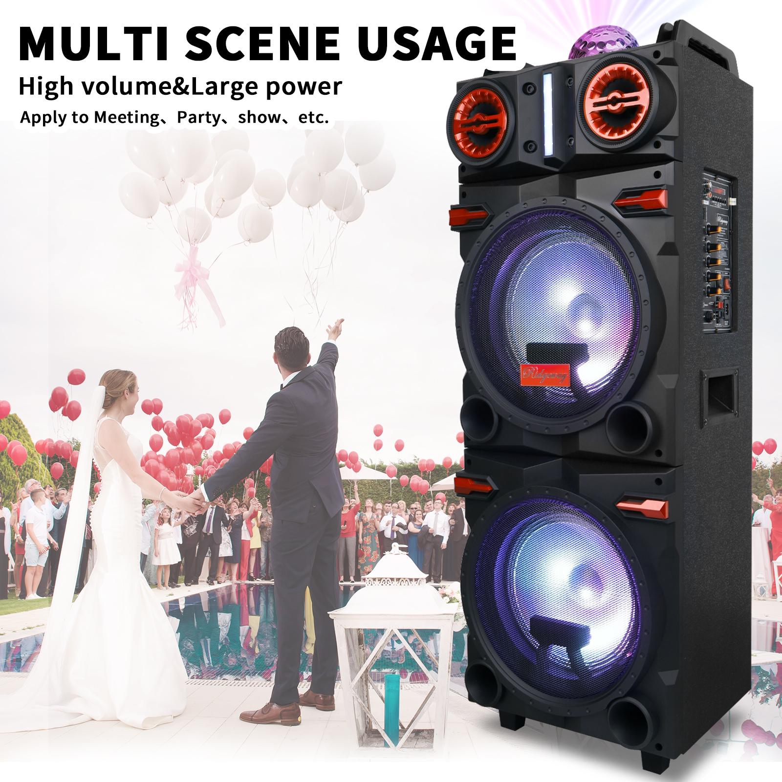 Portable Bluetooth PA Speaker Karaoke Machine 2 x 10" Subwoofer And 1 x 3" Tweeter Loud Party Speaker With Microphone FM LED Remote Control TWS Portable Bluetooth PA Speaker Karaoke Machine 2 x 10" Subwoofer And 1 x 3" Tweeter Loud Party Speaker With Microphone FM LED Remote Control TWS