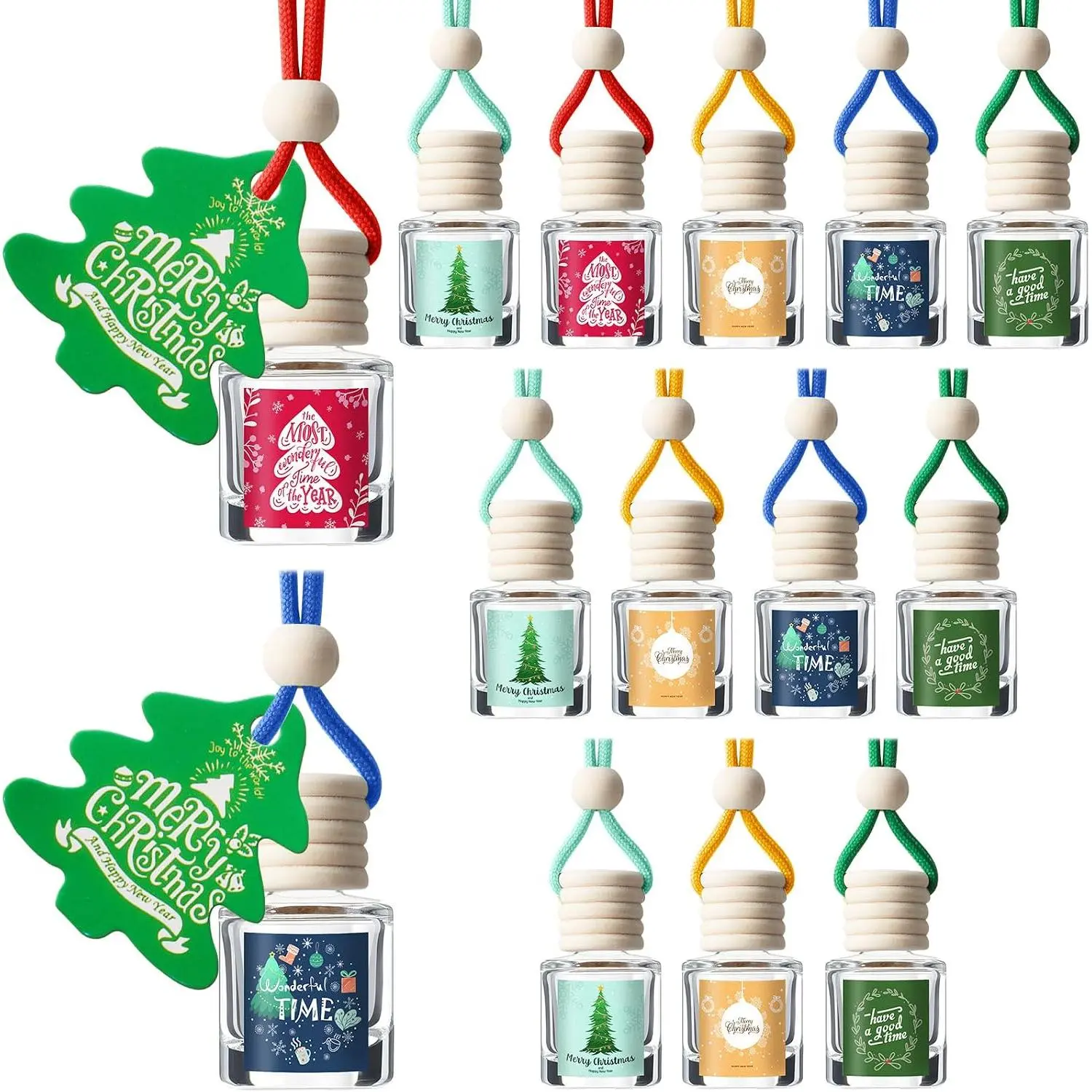 Boao 30 Pcs Christmas Employee Appreciation Gifts Bulk Car Diffuser Bottles