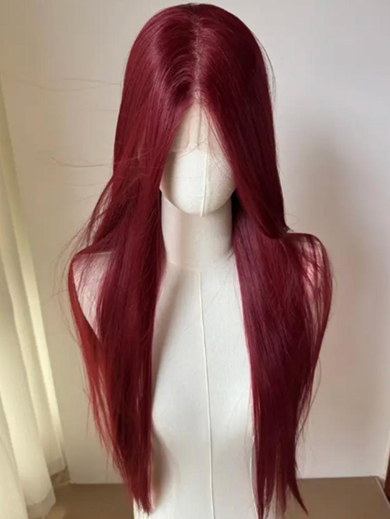 Light Pink Wig for Women 13x4 Lace Front Wig 26inch Long Straight Synthetic Wigs Soft Natural Heat-resistant Fiber Cosplay Wig Synthetic Hair