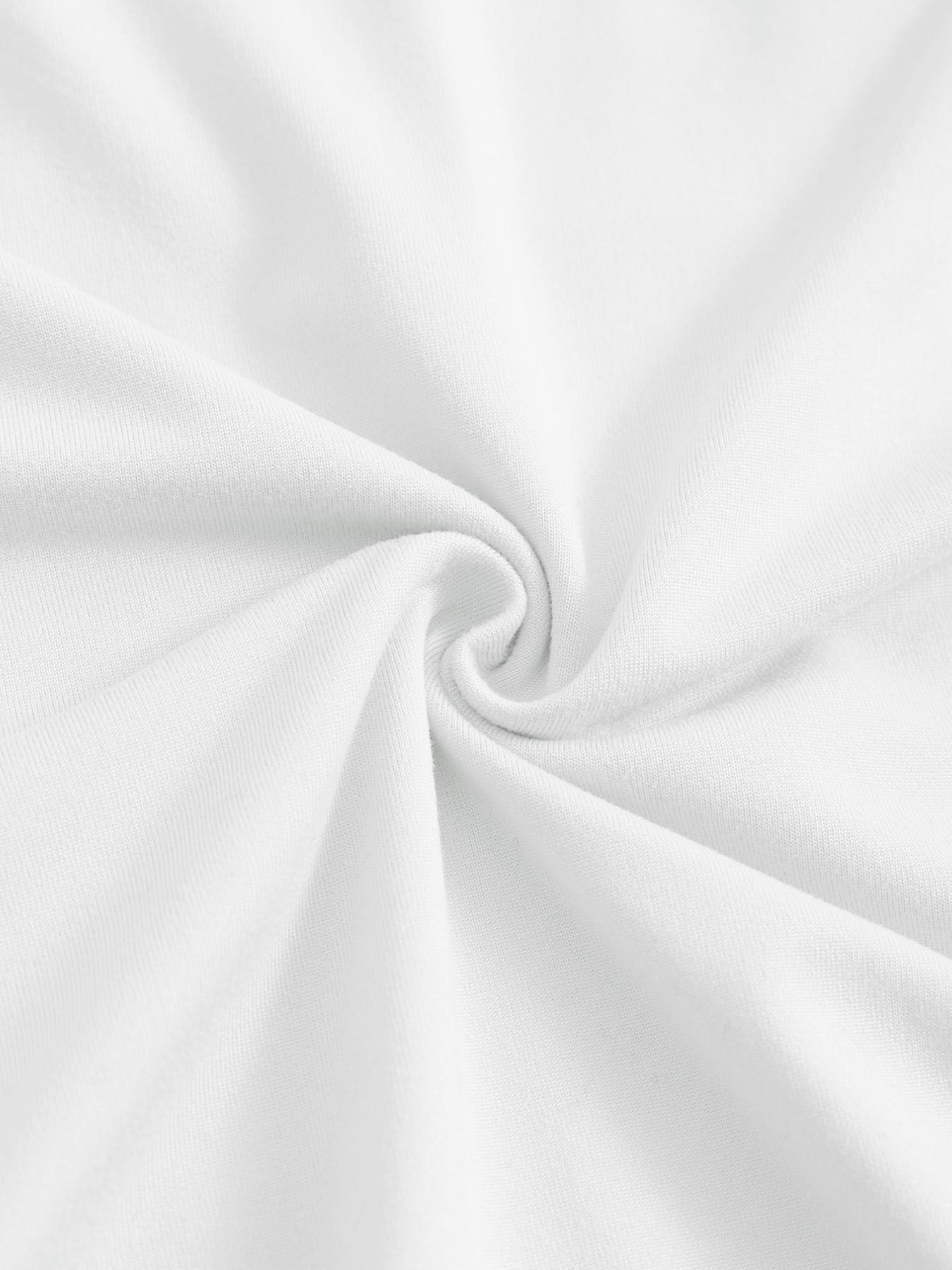 Y2K Style Starfish Coconut Shell Print Tube Top, Slim-Fit Sleeveless Drawstring Crop Top, Trendy Streetwear for Spring Summer