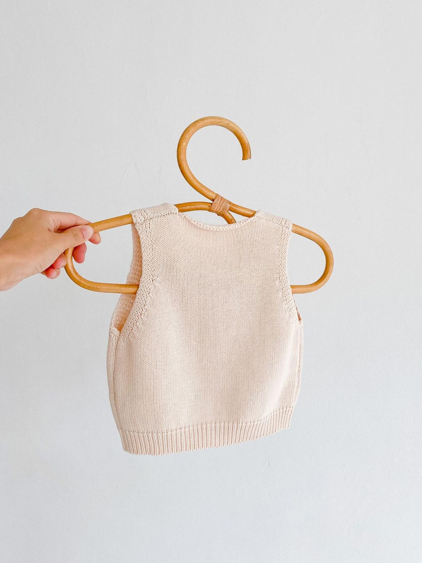 NewAutumn Winter New Baby Toddler Versatile Vest Embroidered Cotton Cardigan Cute Floral Design Warm Comfortable Daily Wear