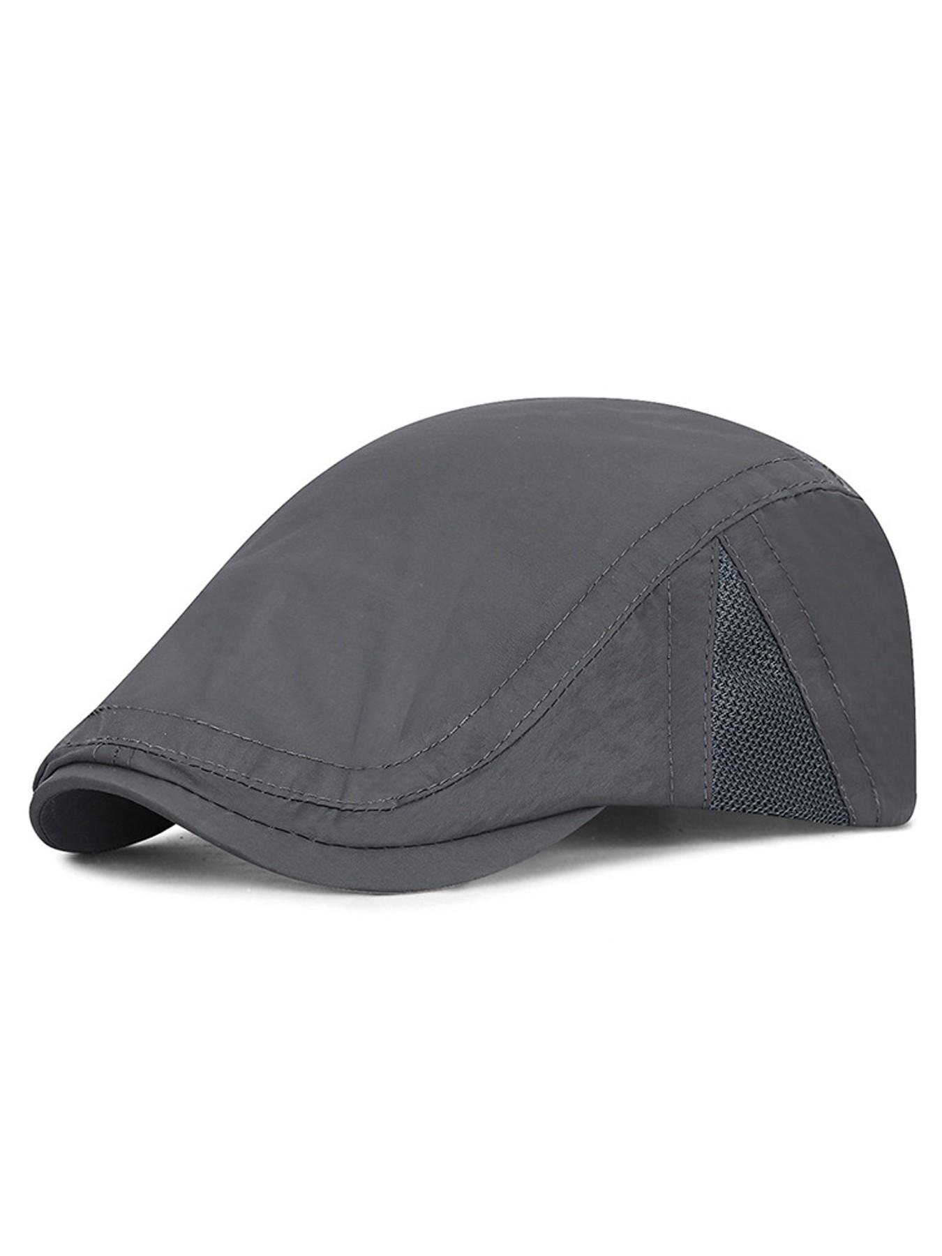 Newsboy Hats for Men Flat Cap Casual Adjustable Breathable Irish Cabbie Ivy Driving Hunting Hat