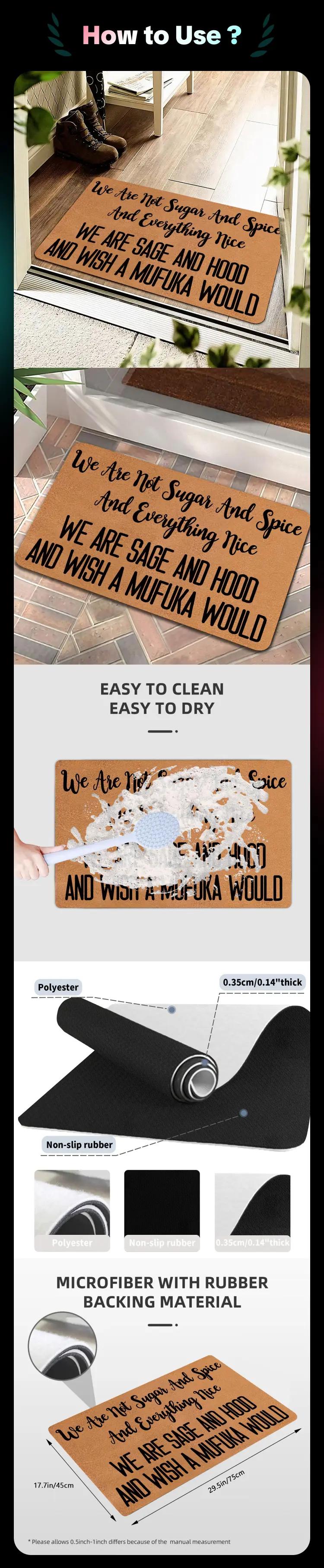 Letter Pattern Welcome Door Mat, Easy To Clean Non-slip Entrance Mat, Household Decorative Floor Mat for Indoor Living Room Bedroom Bathroom Home Decor, Girly Apartment Decor, Decoration Floor Rug